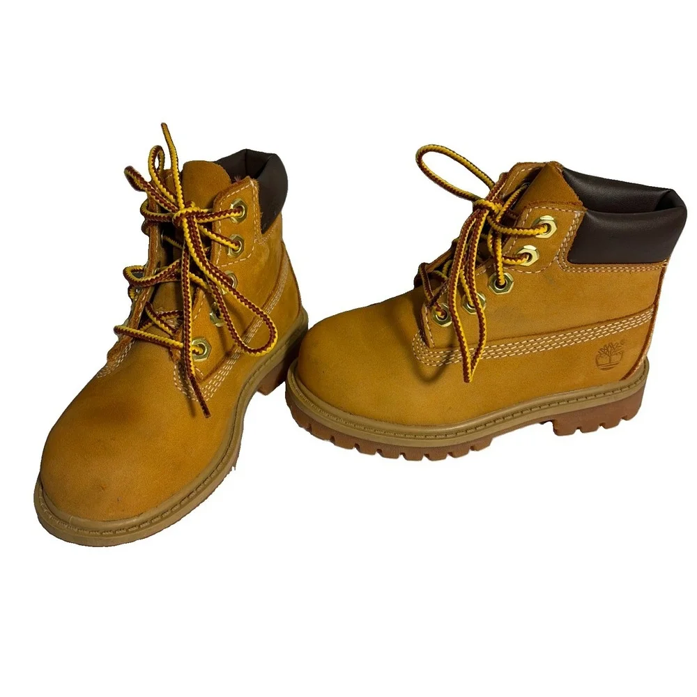 Size 7 toddler Timberland premium 7 Inch waterproof boots Gorpcore Hiking Fall